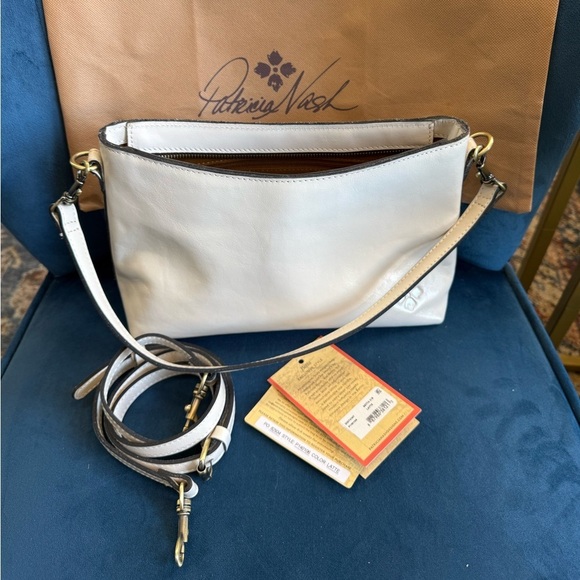 Patricia Nash Handbags - Patricia Nash Cream Patricia Betta Medium Leather Crossbody